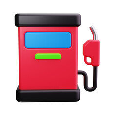 gas station 3d Render Icons