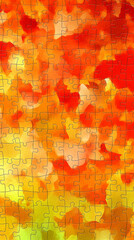 Warm autumn puzzle abstract art