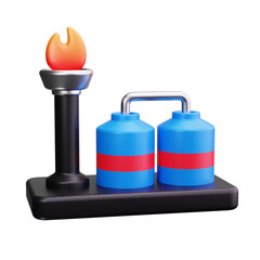 oil refinery 3d Render Icons