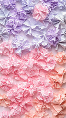 Serene pastel origami flowers delicate calming