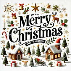 merry Christmas Typography