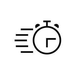 An isolated illustration of a timer icon, featuring a stopwatch with an arrow. This design is ideal for sports and cooking concepts, emphasizing the importance of time