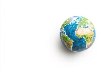 Colorful globe on a white background.