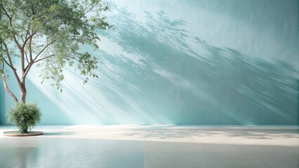 Serene Minimalist Interior Design Sunlit Room with Greenery