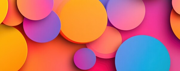 Abstract Colorful Circles Background