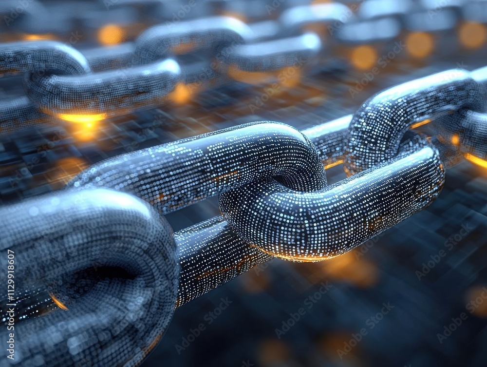 Poster innovative blockchain technology transforming secure digital ecosystems in modern business environme