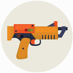 Laser, blaster, futuristic weapon gun icon clipart avatar logotype isolated vector illustration
