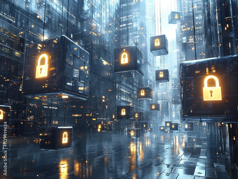 Poster securing blockchain ecosystems innovative technology in urban environments for future digital safety