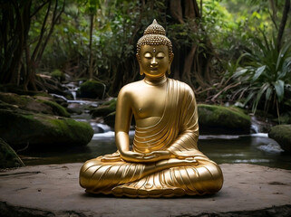 golden buddha statue