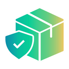 shipping insurance Gradient icon