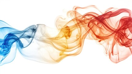 Abstract Colorful Smoke Waves: A Vivid Display of Swirling Hues