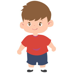 Cartoon Illustration of a Smiling Boy, Design Inspiration, Character