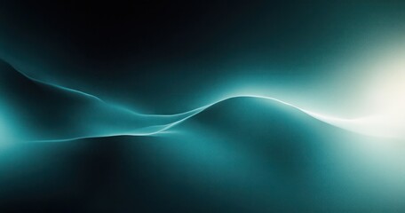 Teal Black Gradient Abstract Background with Soft Illumination Dreamy Minimalism High Contrast Blur