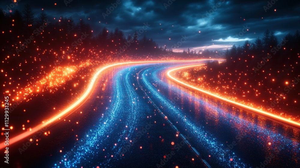 Poster digital transformation roadmap integrating technology into business models strategy