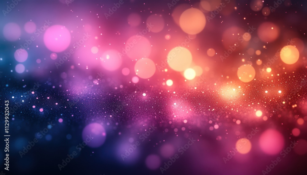 Poster abstract impressionism composition with bokeh lights and diffused lighting effects
