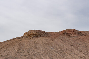 Red Hill (north and south domes) / Red Island Volcano, Salton Buttes volcanic field, South Shore of the Salton Sea, California. Salton Trough. Volcanic rocks, Rhyolite