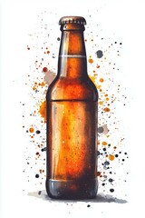 Artistic Representation of a Beer Bottle
