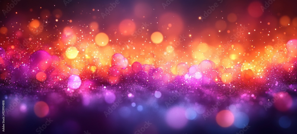 Aufkleber abstract blurred background with orange and purple gradient soft bokeh light diffusion