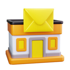 Post Office Building 3d Render Icons