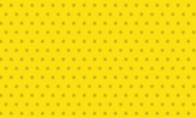 abstract simple black star pattern on yellow can be used background.