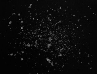Ice, snow, broken ice, glass, granules, texture, texture, material, black background, overlay, color, broken glass, splash, explosion, graphics, beverage, soda, cola, juice, liquor, cocktail.