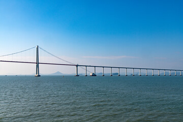 suspension bridge on the sea