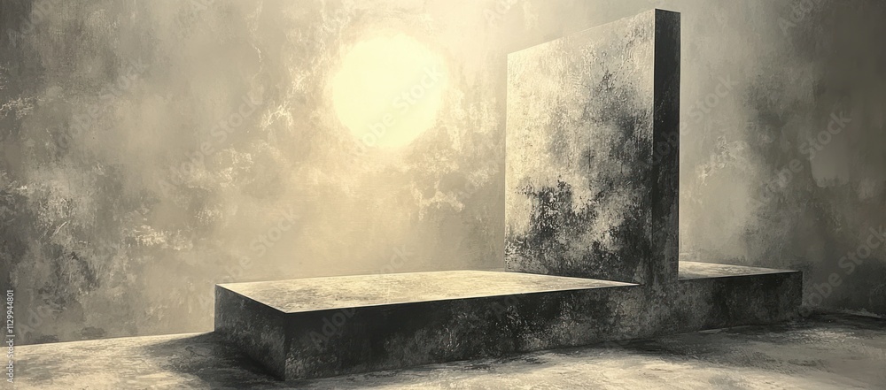 Aufkleber abstract gradient background with soft textures and monochromatic tones