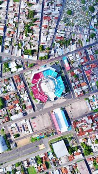 Parintins, Amazonas, Brazil - December 7, 2024 - Aerial image of the Parintins Cultural Center called Bumb&oacute;dromo