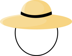 Stylized Beach Hat Illustration