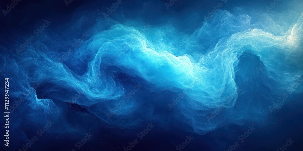 Poster blue teal gradient abstract background with silk texture and metallic effect for design and presenta