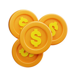 Coins 3d Render Icons