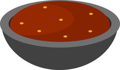Illustration of Salsa in a Bowl