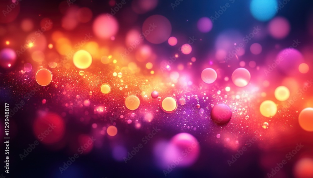 Poster colorful light reflections abstract impressionism bokeh effect vibrant dynamic movement overlays