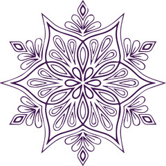 Beautiful flower art and mandala vector design