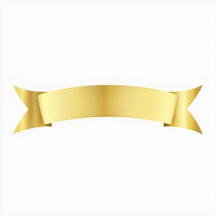 Gold ribbon banner illustration. Decoration element for design projects. Elegant design. Versatile for celebratory, award, announcement purposes. Suitable for various digital print media. Use for