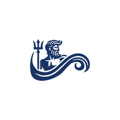 Poseidon wave logo