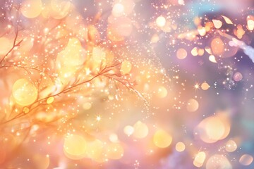 Fototapeta premium Soft Abstract Background with Warm Glitter and Dreamy Colors