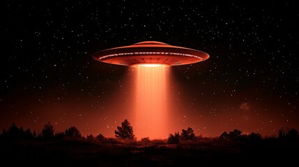 Night Sky Spectacle: Generative AI Depiction of an Alien UFO Abduction