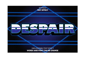 despair editable text effect 3d