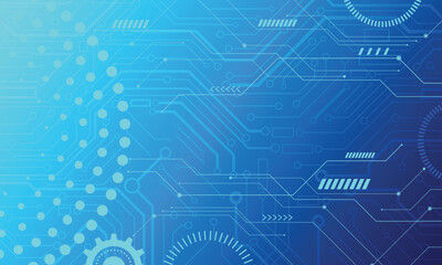 Abstract blue gradient sci fi technology background