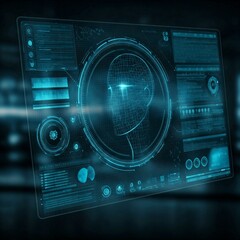 Fototapeta premium digital data Ai