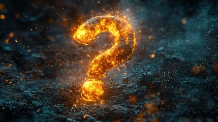 Pulsating Futuristic Question Mark Symbol of Humanity s Eternal Curiosity About Life and the Unknown