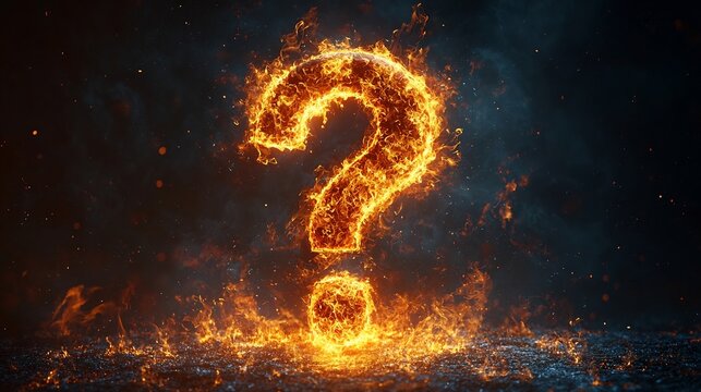Pulsing Futuristic Energy Question Mark Symbolizing Life s Mysteries and the Future of Humanity