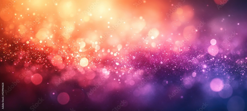 Poster dreamy abstract background with soft bokeh warm orange and purple tones gentle light diffusion blurr