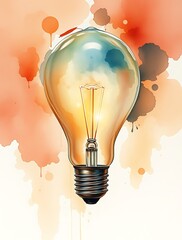 An innovative light bulb concept symbolizing breakthrough ideas and creative thinking, representing smart marketing strategies and business genius for success.

