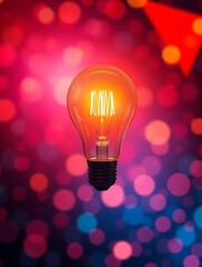 An innovative light bulb concept symbolizing breakthrough ideas and creative thinking, representing smart marketing strategies and business genius for success.

