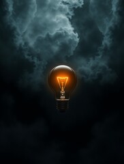 An innovative light bulb concept symbolizing breakthrough ideas and creative thinking, representing smart marketing strategies and business genius for success.

