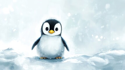 Adorable Baby Penguin - Cute and Playful Antarctic Friend