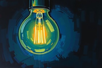 An innovative light bulb concept symbolizing breakthrough ideas and creative thinking, representing smart marketing strategies and business genius for success.

