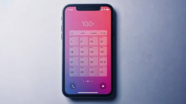 Smartphone Calendar App Displaying 100+ Events 